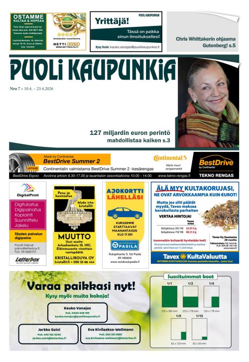 Puoli Kaupunkia Espoo 10.4.2026