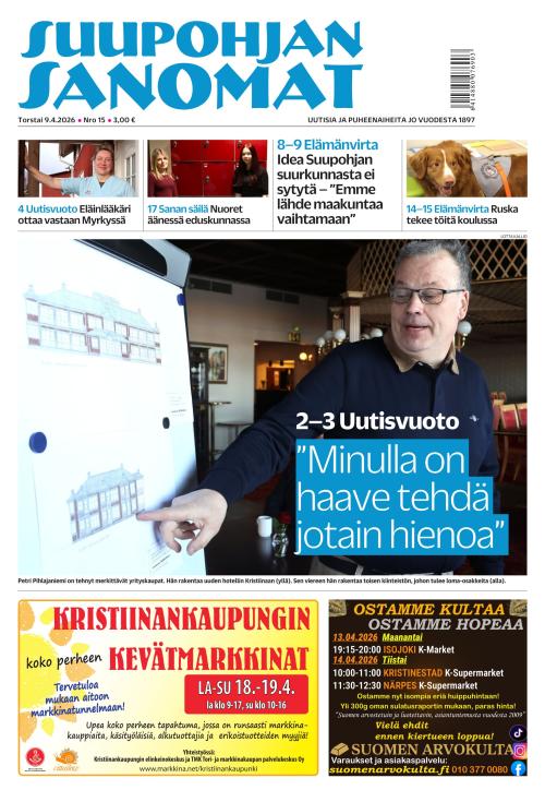 Suupohjan Sanomat 9.4.2026