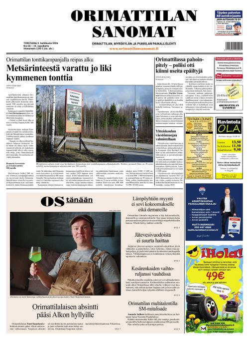 Orimattilan Sanomat 9.4.2026