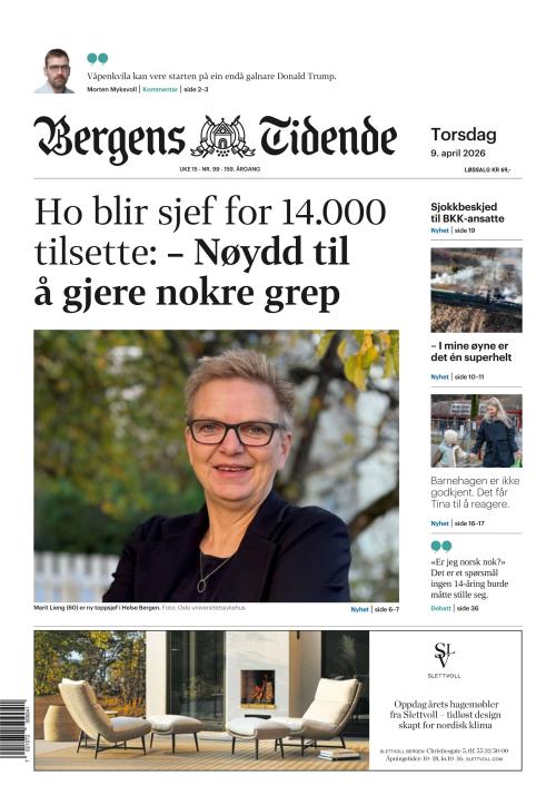 Bergens Tidende 9.4.2026