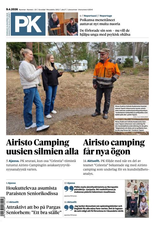 Paraisten kuulutukset 9.4.2026