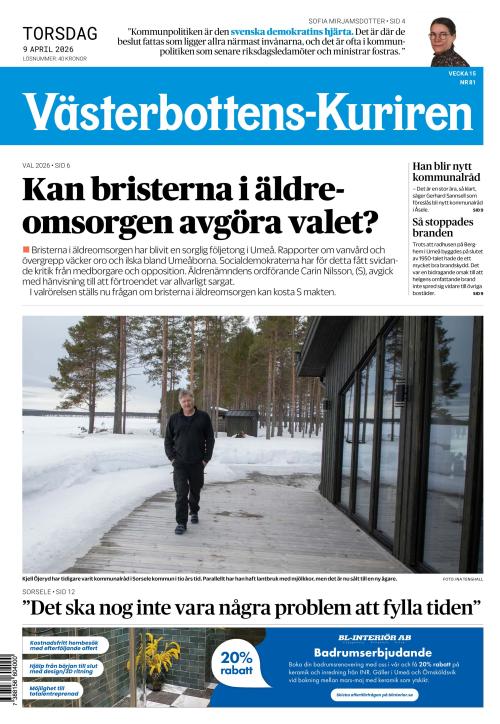 Västerbottens-Kuriren (SE) 9.4.2026