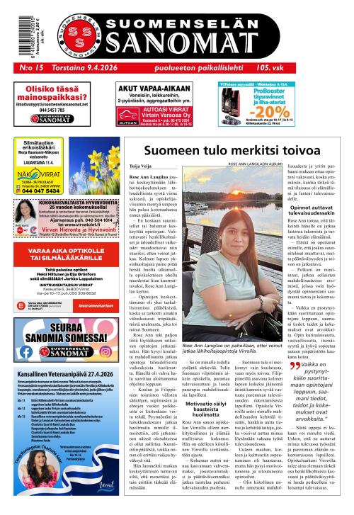 Suomenselän Sanomat 9.4.2026