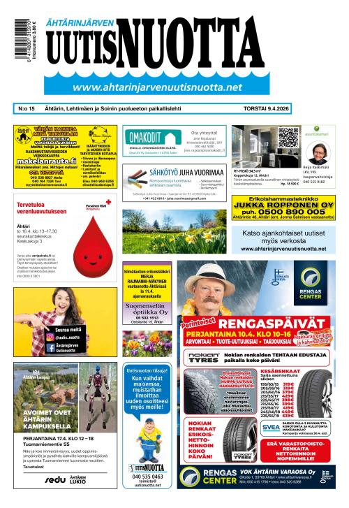 Ähtärinjärven Uutisnuotta 9.4.2026
