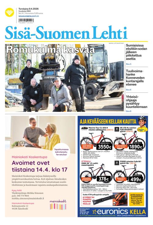 Sisä-Suomen Lehti 9.4.2026