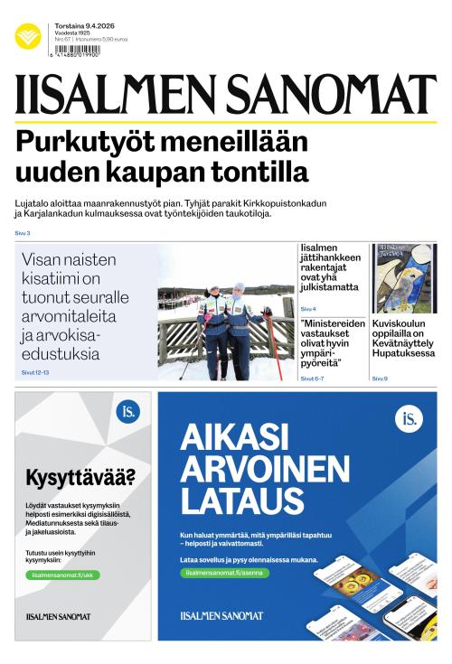 Iisalmen Sanomat 9.4.2026
