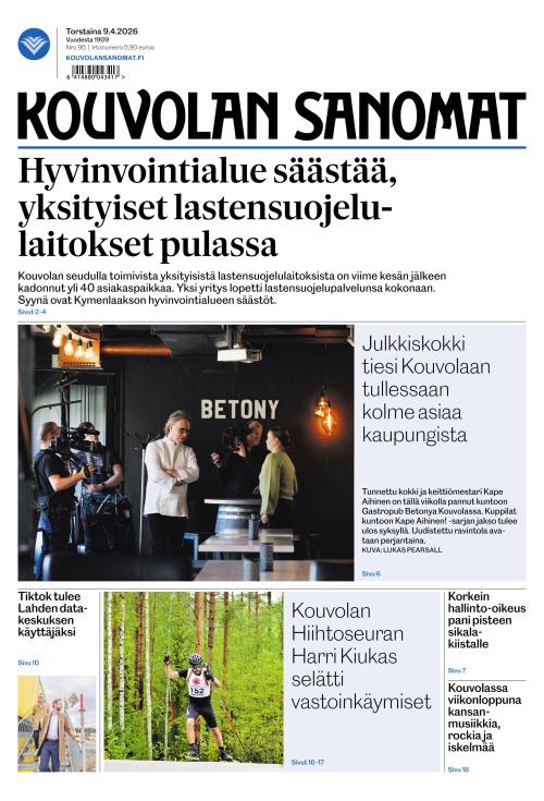 Kouvolan Sanomat 9.4.2026