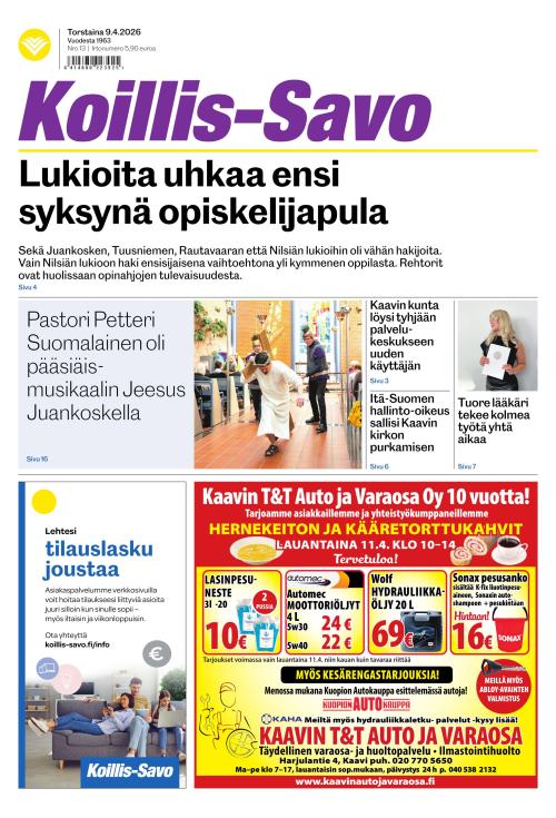 Koillis-Savo 9.4.2026
