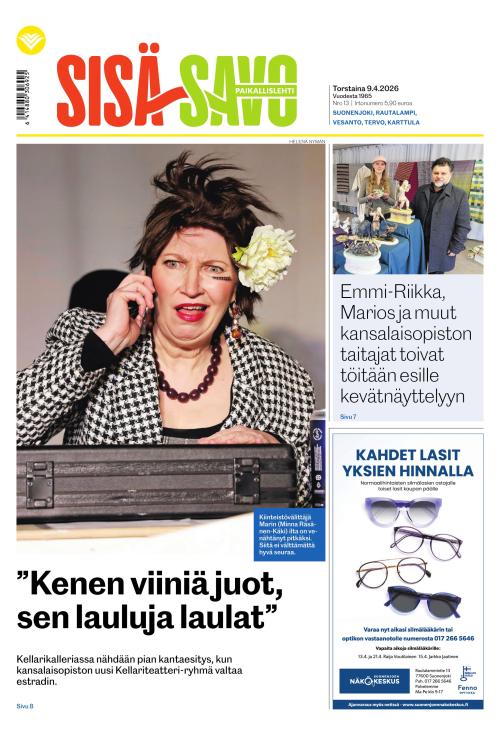 Paikallislehti Sisä-Savo 9.4.2026