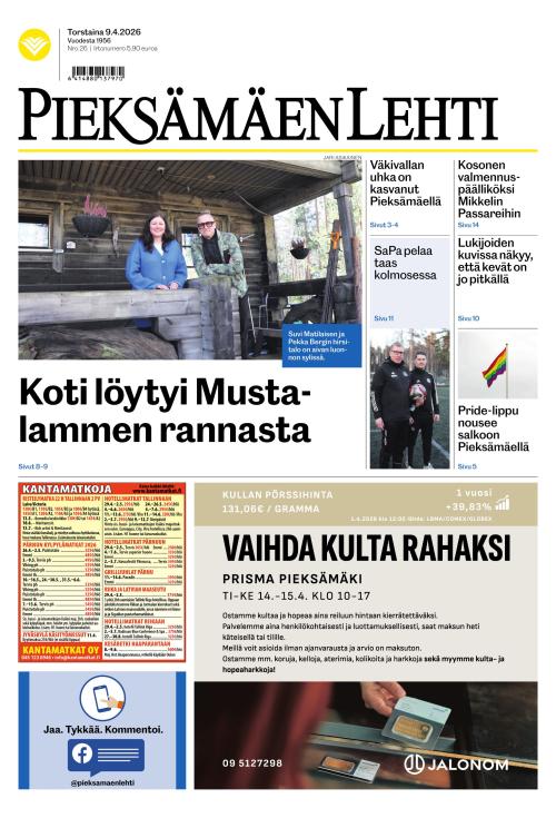 Pieksämäen lehti 9.4.2026