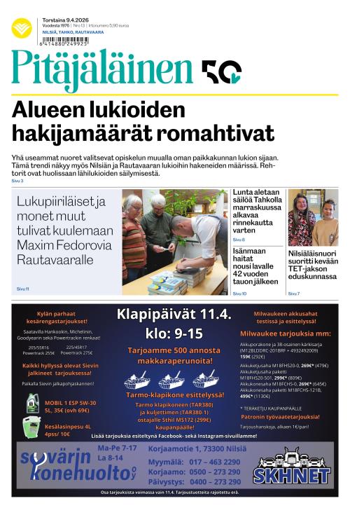 Pitäjäläinen 9.4.2026