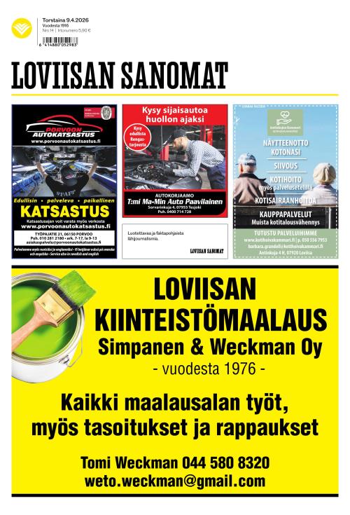 Loviisan Sanomat 9.4.2026