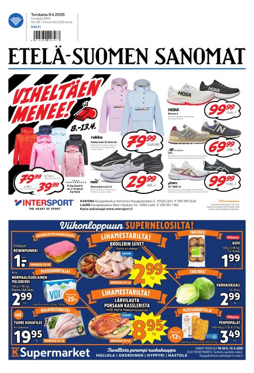 Etelä-Suomen Sanomat 9.4.2026