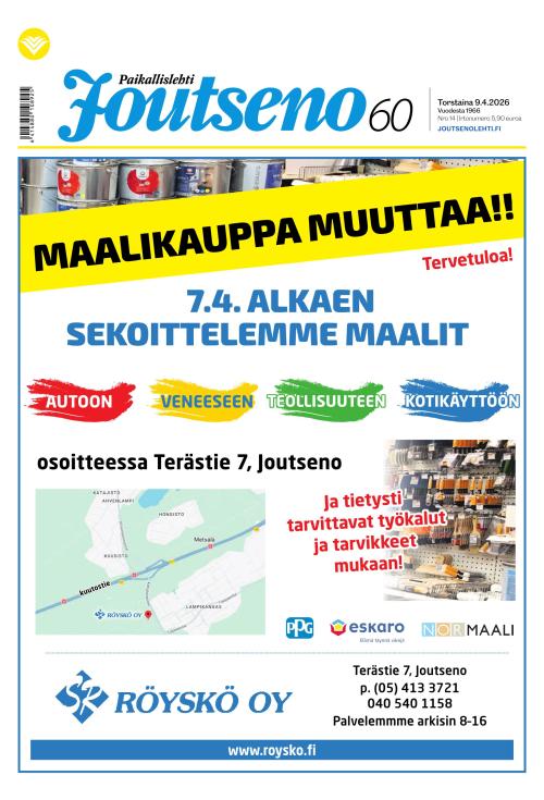 Paikallislehti Joutseno 9.4.2026