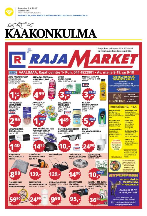 Kaakonkulma 9.4.2026