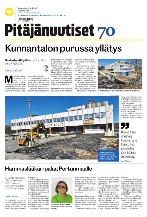 Pitäjänuutiset 9.4.2026