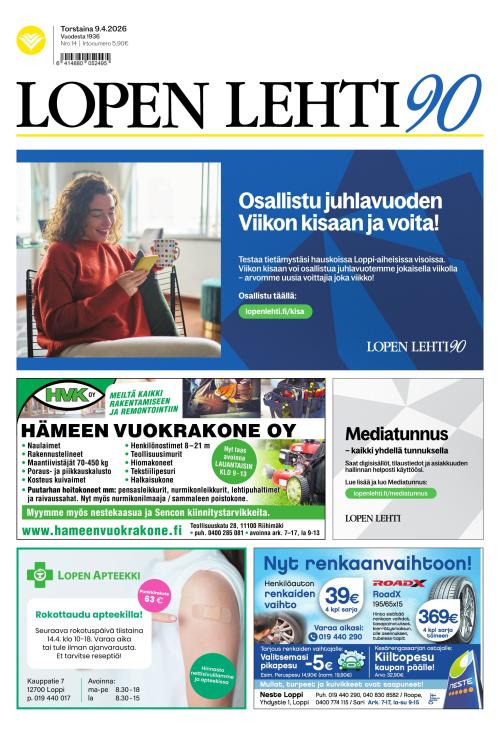 Lopen Lehti 9.4.2026