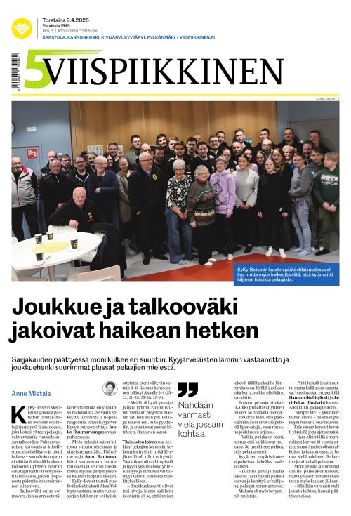 Viispiikkinen 9.4.2026