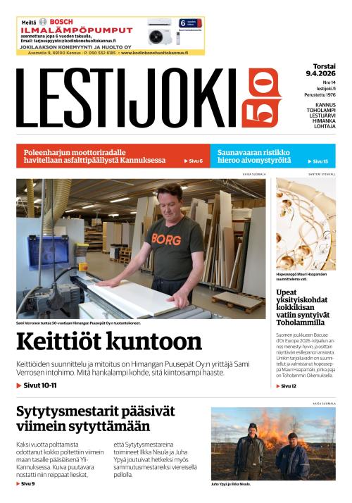 Lestijoki-lehti 9.4.2026