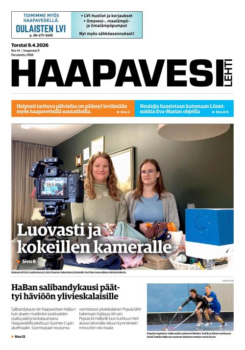 Haapavesi-lehti 9.4.2026