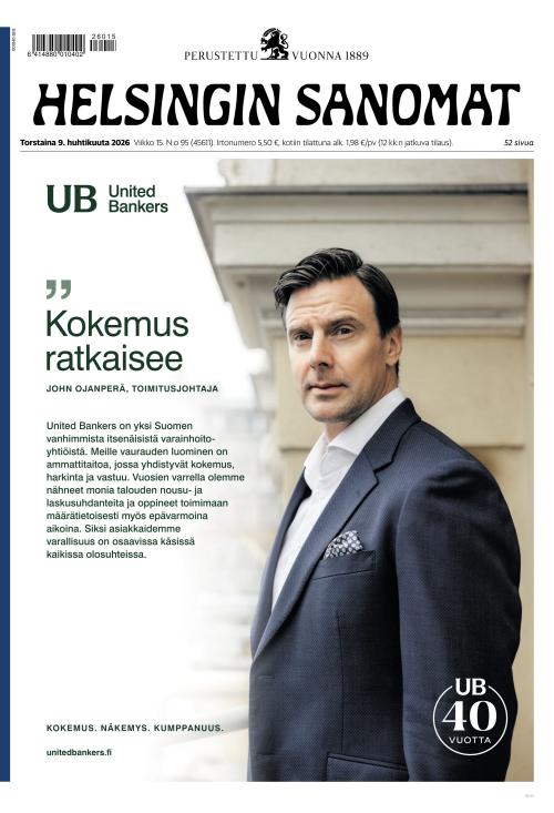 Helsingin Sanomat 9.4.2026