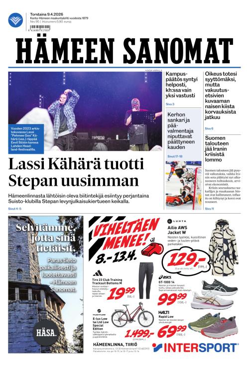 Hämeen Sanomat 9.4.2026