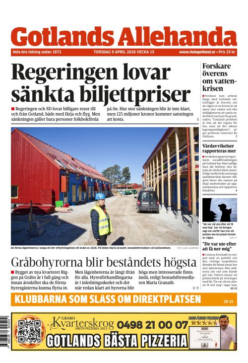 Gotlands Allehanda 9.4.2026