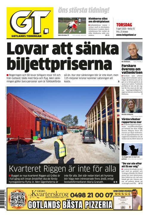 Gotlands Tidningar 9.4.2026