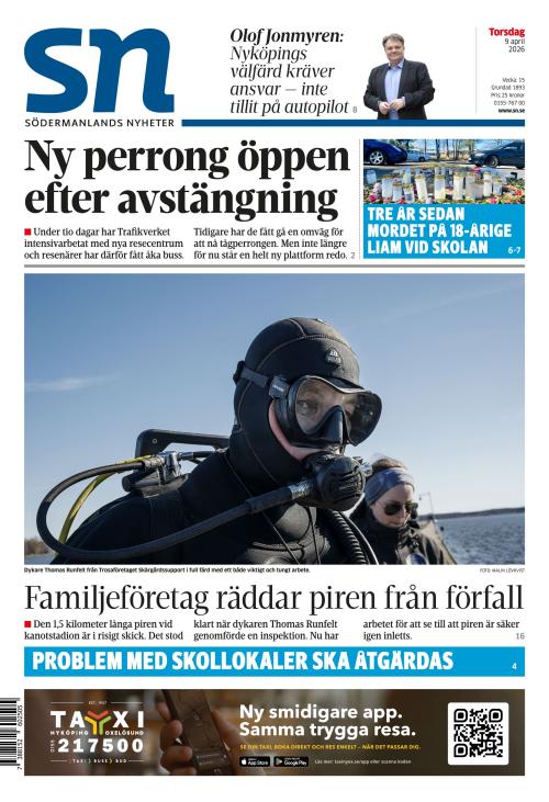 Södermanlands Nyheter 9.4.2026