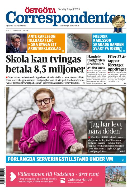 Östgöta Correspondenten 9.4.2026