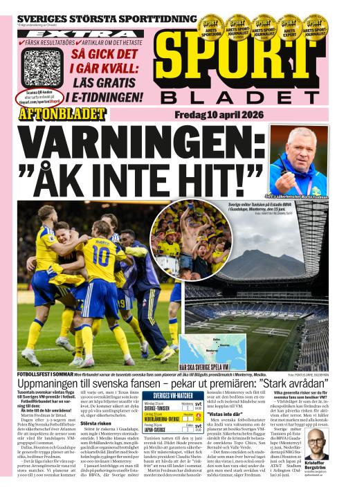 Aftonbladet Sportbladet 10.4.2026