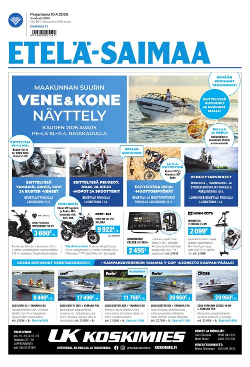 Etelä-Saimaa 10.4.2026