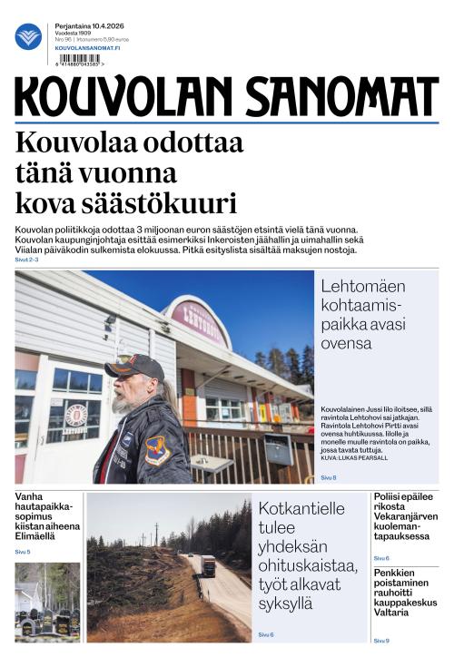 Kouvolan Sanomat 10.4.2026