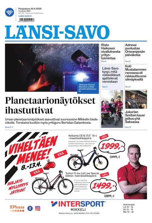 Länsi-Savo 10.4.2026