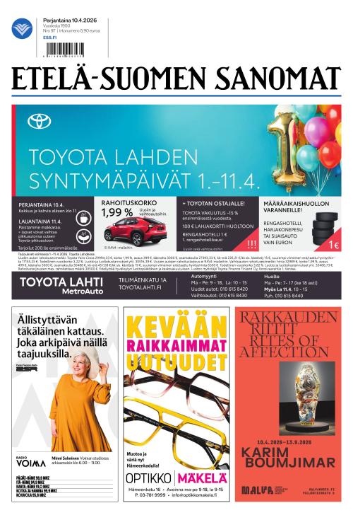 Etelä-Suomen Sanomat 10.4.2026