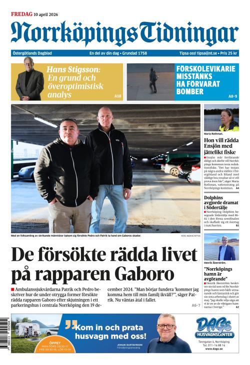 Norrköpings Tidningar 10.4.2026
