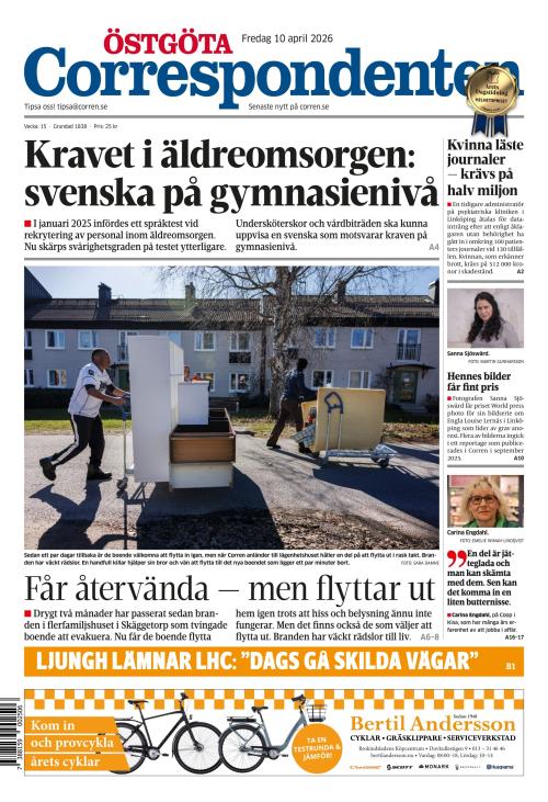 Östgöta Correspondenten 10.4.2026