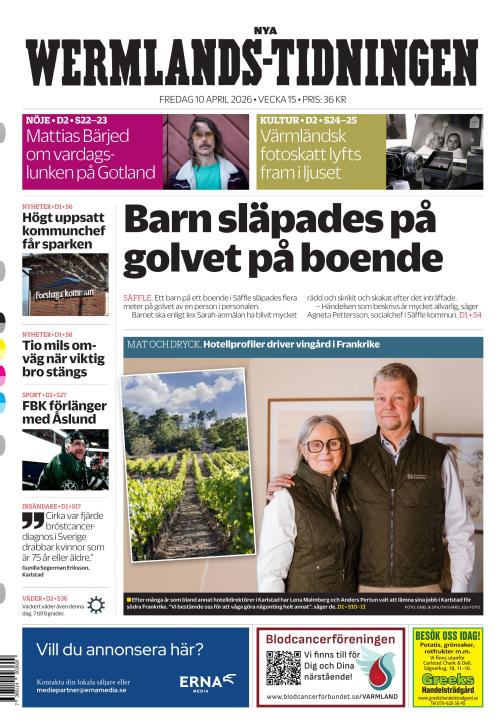 Nya Wermlands-Tidningen 10.4.2026