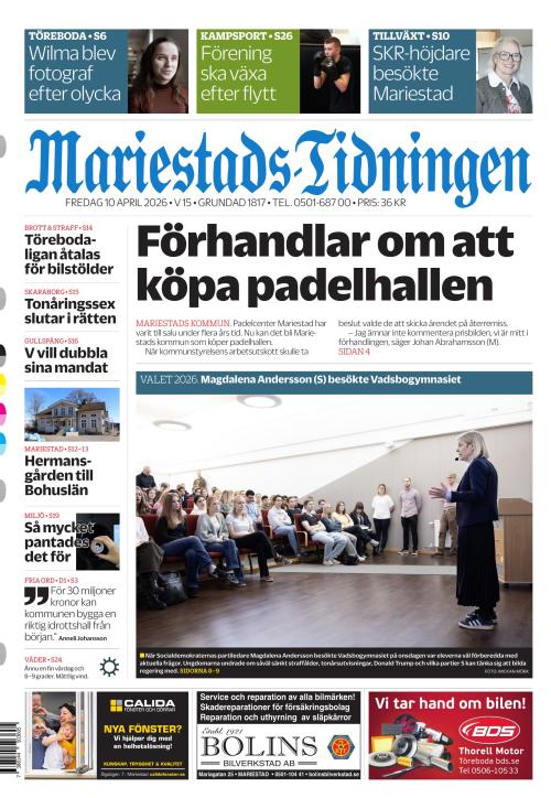 Mariestads-Tidningen 10.4.2026