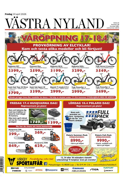 Västra Nyland 10.4.2026