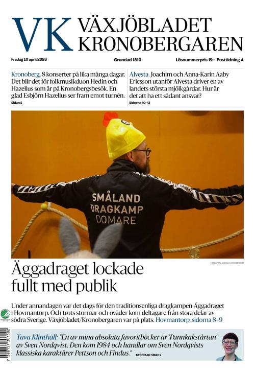 Växjöbladet Kronobergaren 10.4.2026