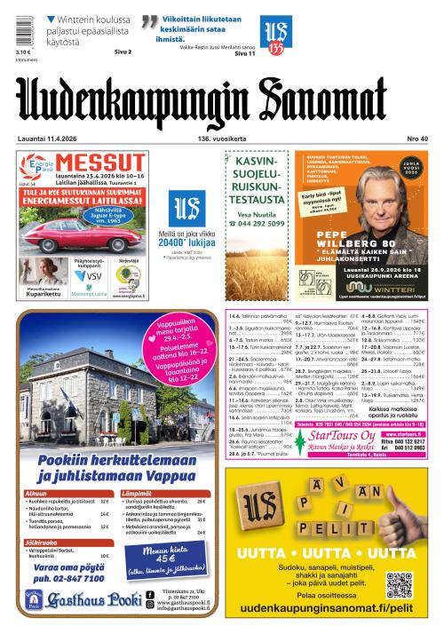 Uudenkaupungin Sanomat 11.4.2026