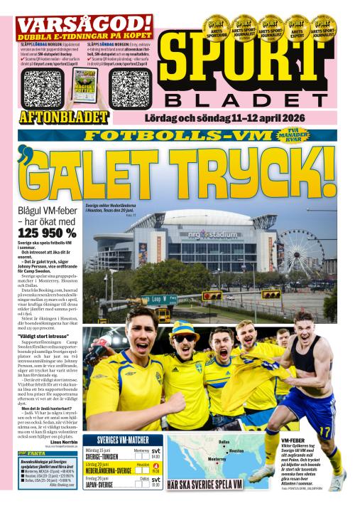 Aftonbladet Sportbladet 11.4.2026