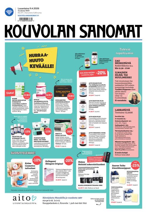 Kouvolan Sanomat 11.4.2026