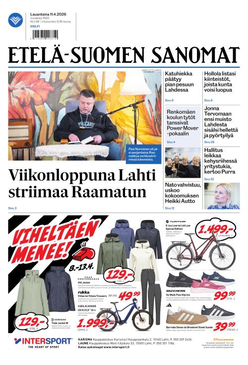 Etelä-Suomen Sanomat 11.4.2026
