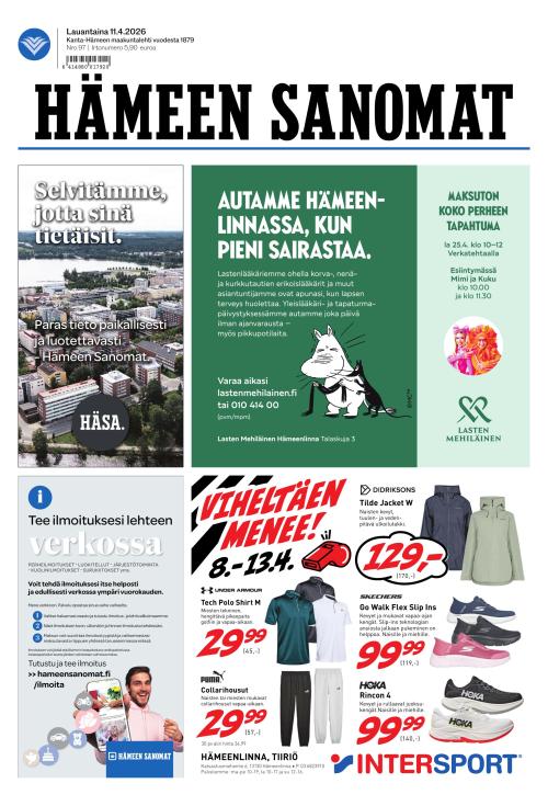 Hämeen Sanomat 11.4.2026