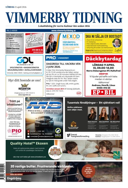 Vimmerby Tidning / Kinda-Posten 11.4.2026