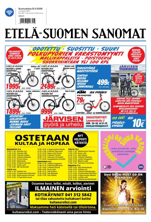 Etelä-Suomen Sanomat 12.4.2026