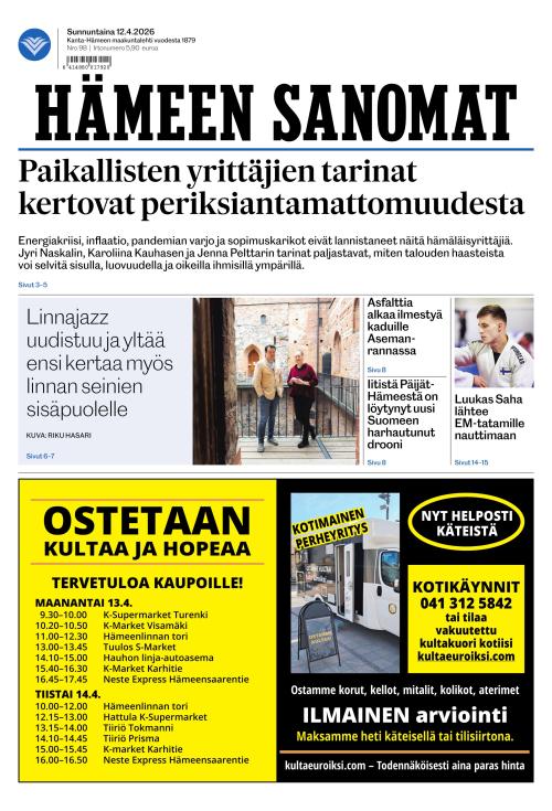 Hämeen Sanomat 12.4.2026