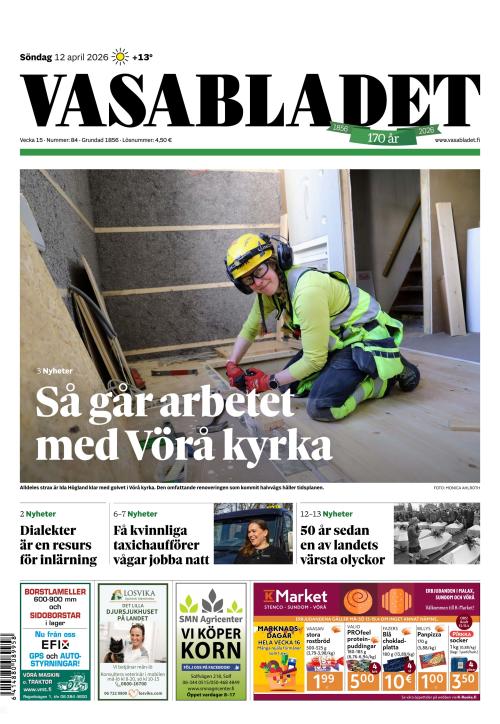 Vasabladet 12.4.2026
